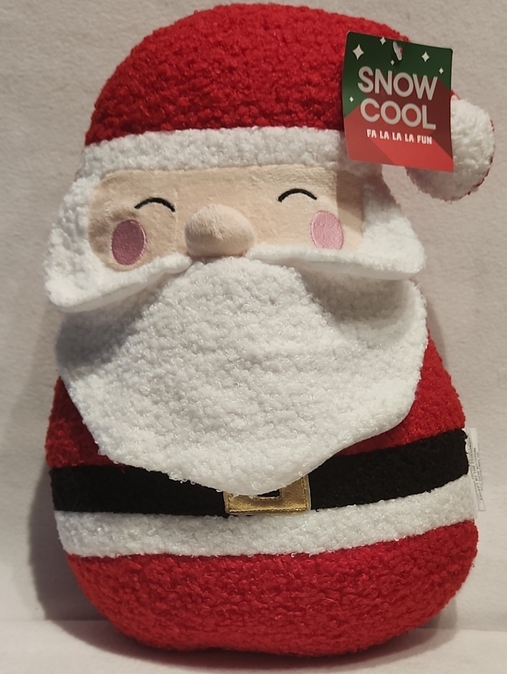Red Santa Plush Holiday Decor Pillow